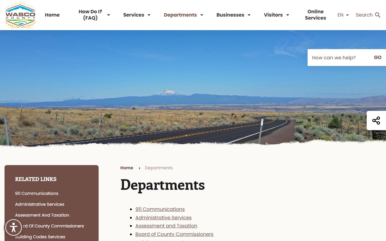 Wasco County departments and divisions overview